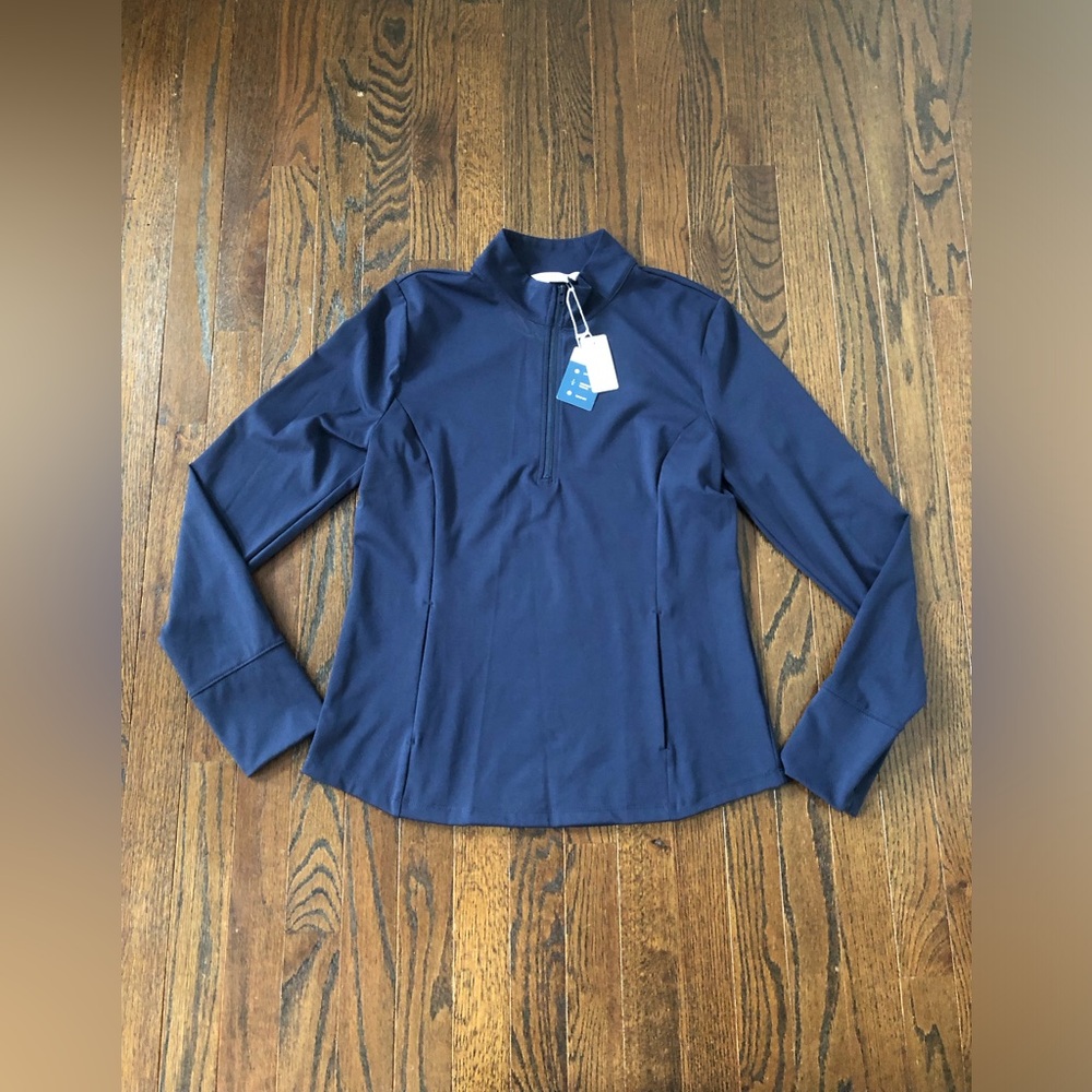 *NWT* Tommy Bahama Everyday Active Women’s L Navy Blue 1/4 Zip Active Jacket